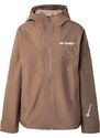 ADIDAS TERREX Outdoorová bunda 'Xperior' hnedá / biela