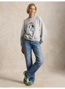 Polo Ralph Lauren Mikina 'ISLAND' modrá / dymovo šedá / biela