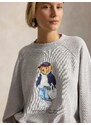 Polo Ralph Lauren Mikina 'ISLAND' modrá / dymovo šedá / biela