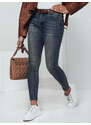Dámske úzke džínsy SKINNYJEAN nohavice s opaskom námornícka modrá FashionStreet UY2328
