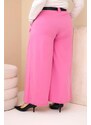 MladaModa Široké oversize nohavice z viskózy model 0054 ružové