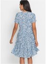 bonprix Mini šaty z padavej viskózy, farba modrá