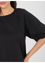 Sublevel Čierna dámska blúzka s okrúhlym výstrihom