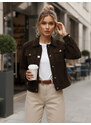 FashionStreet Dámska semišová bunda TY5583 Tmavo hnedá - Fashion Street