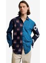 Desigual Košeľa azúrová / tmavomodrá / červená / biela