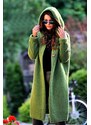 Fashionweek Dlhý Kardigan s kapucňou HONEY