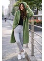 Fashionweek Dlhý Kardigan s kapucňou HONEY