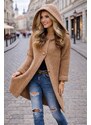 Fashionweek Dlhý Kardigan s kapucňou HONEY
