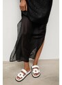 Dámske kožené šľapky na plochom podpätku Answear.LAB
