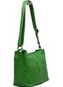 Zelená kožená talianska crossbody kabelka Batilda Verde s prídavným pruhom IX NovaKabelka.sk
