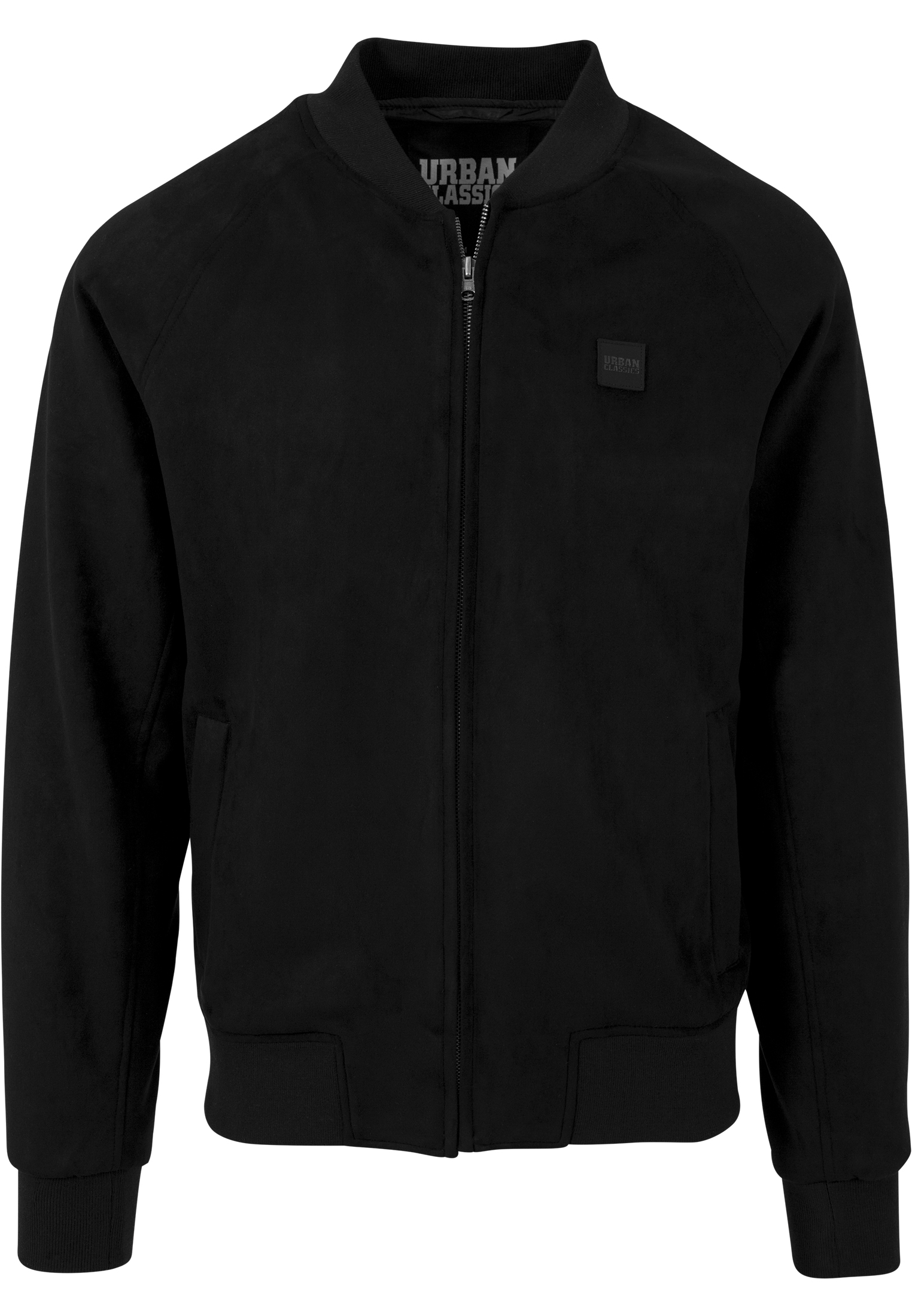 Urban Classics Imitation Suede Raglan Bomber Jacket black GLAMI.sk